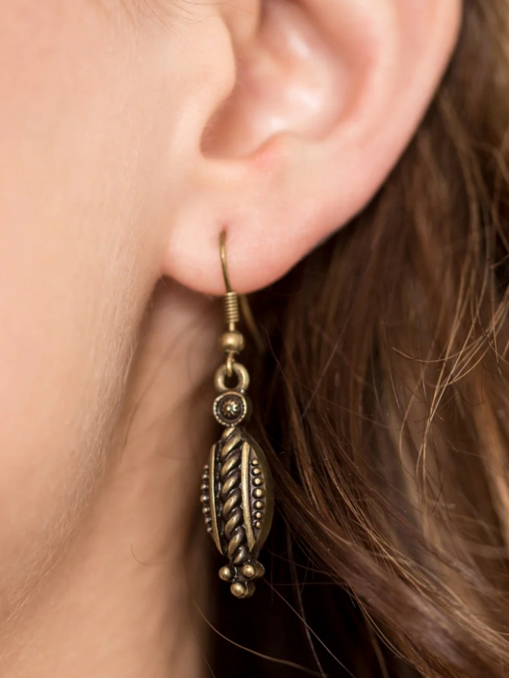 Paparazzi Jungle Jamboree Brass Look Dangle Earrings New